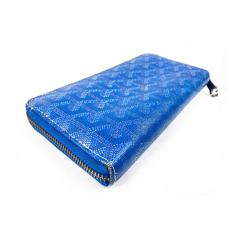 Goyard Coated Long Wallet Blue - Gem Goyard Coated Long Wallet Blue - Gem